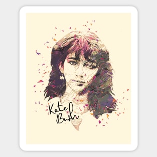 Kate Bush Retro Sketch Fan Art Sticker